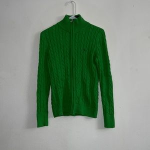 Green Ralph Lauren sweater jacket